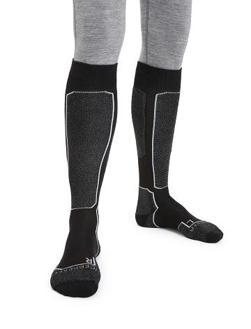 Chaussettes Icebreaker Merino Ski+ Light Over the Calf Homme Noir | FR 1014HAPK